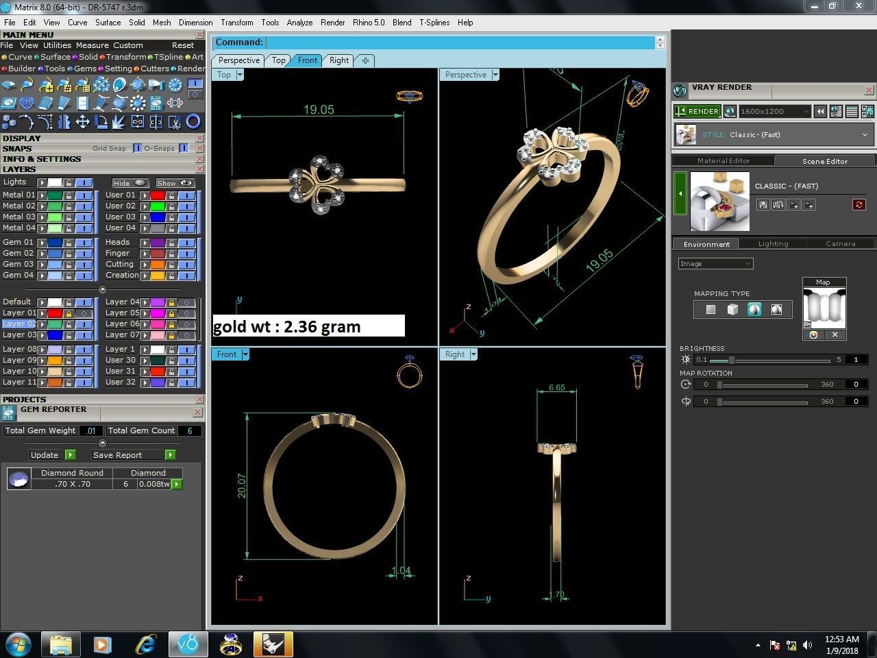 Women ring 3dm render 3D print model_9