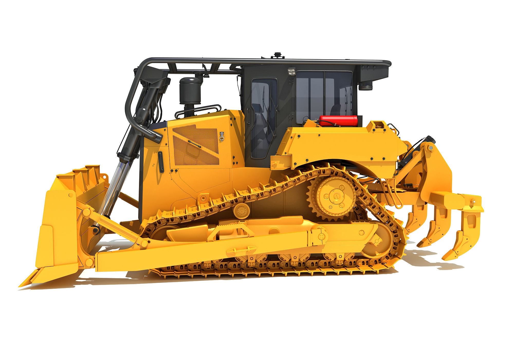 Tracked Dozer 3D model_1