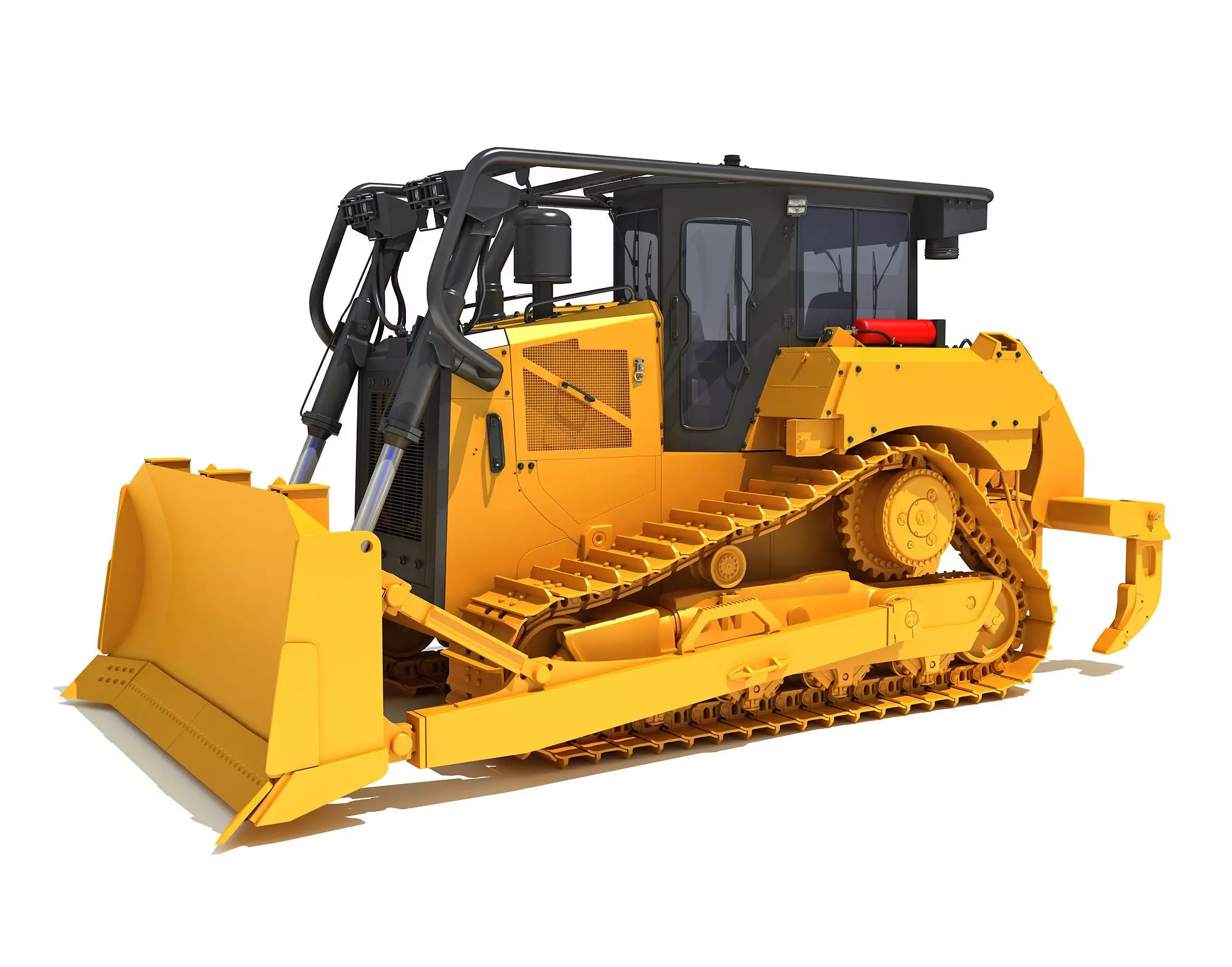 Tracked Dozer 3D model_0