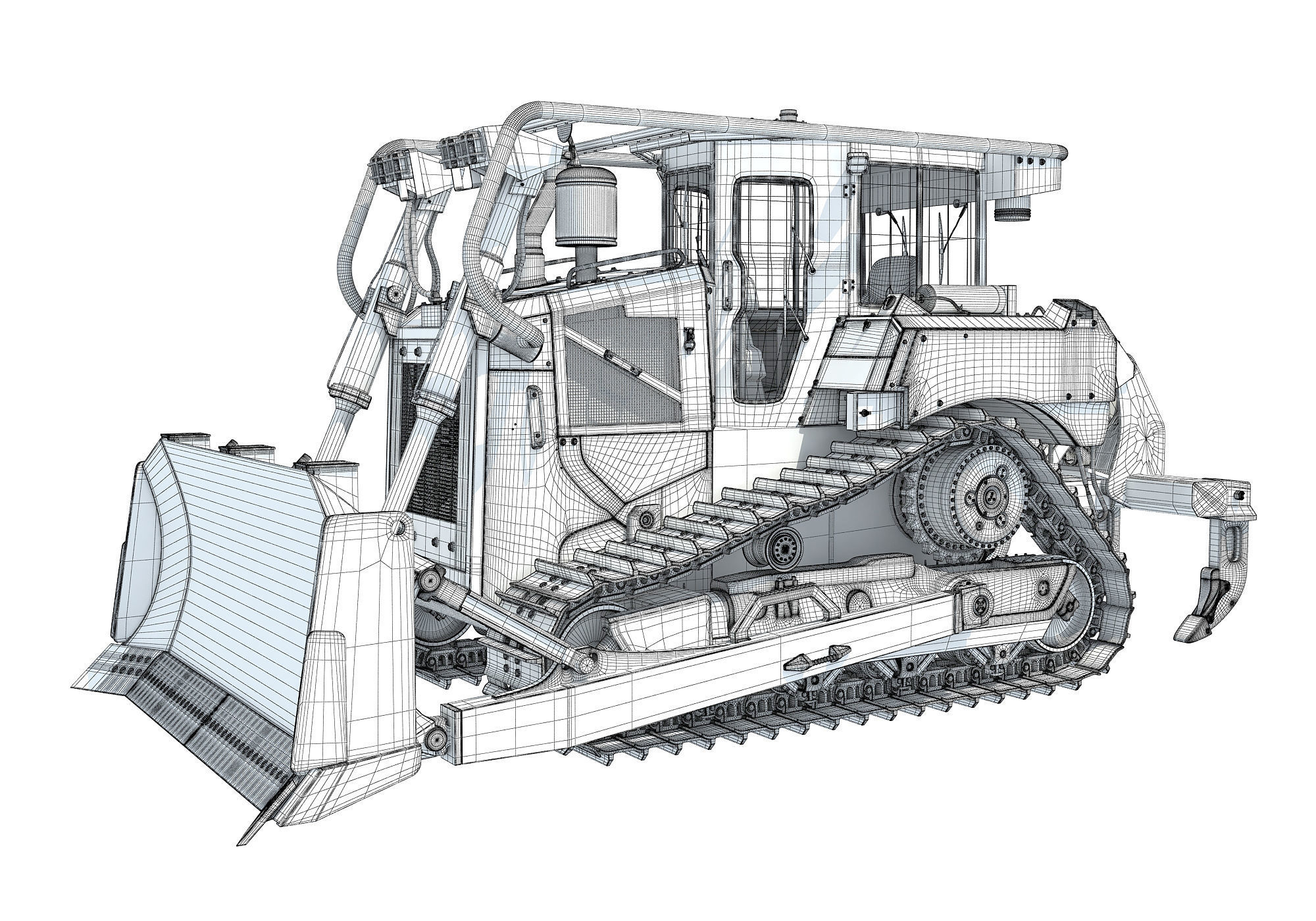Tracked Dozer 3D model_15