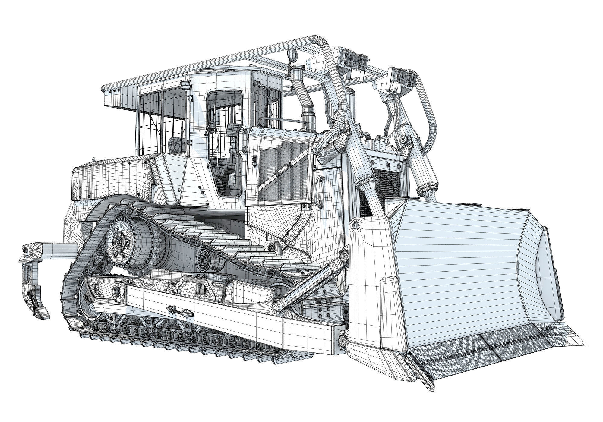 Tracked Dozer 3D model_18