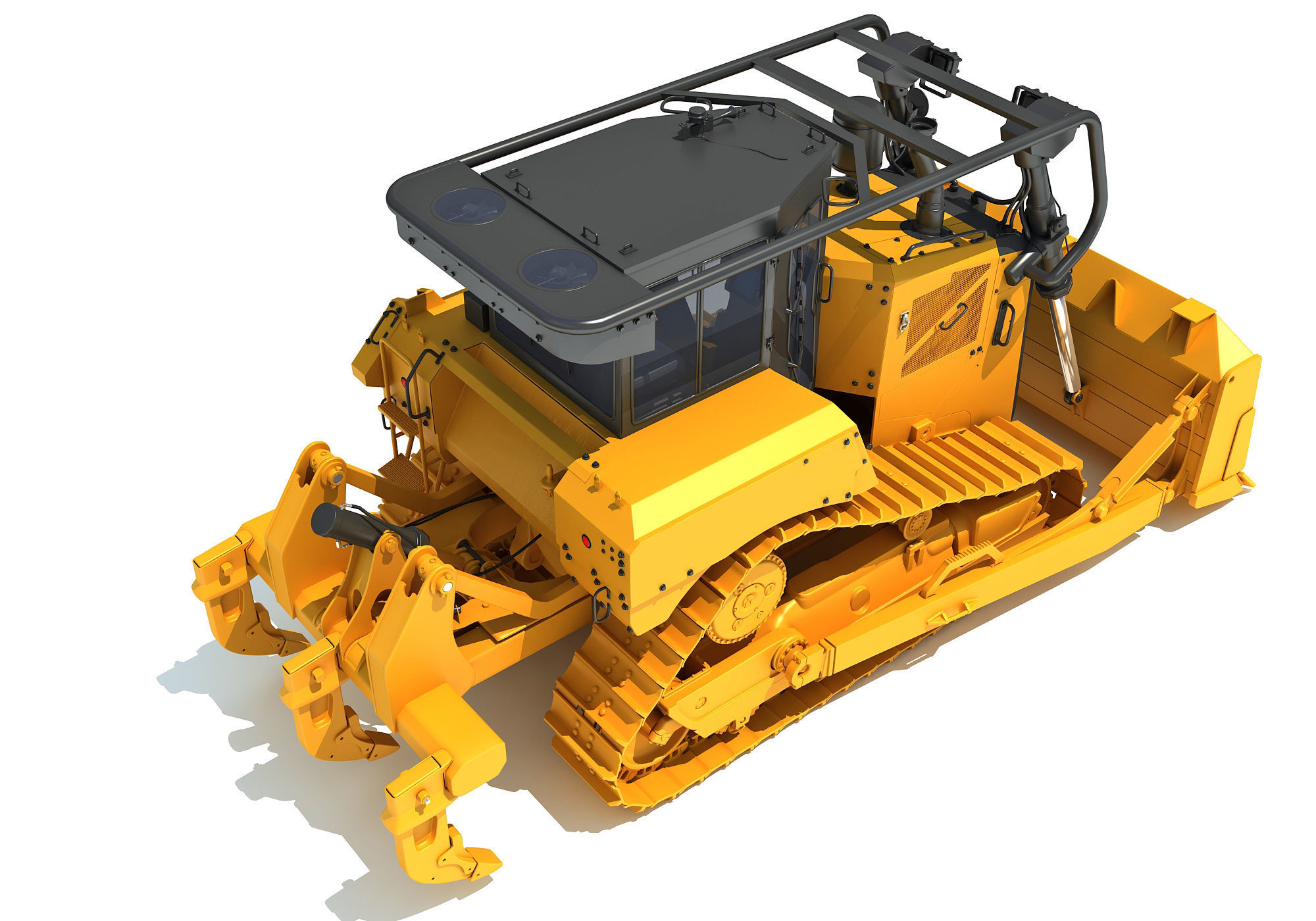 Tracked Dozer 3D model_5