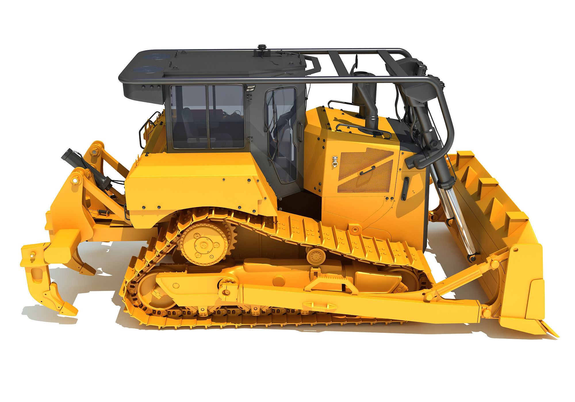 Tracked Dozer 3D model_6