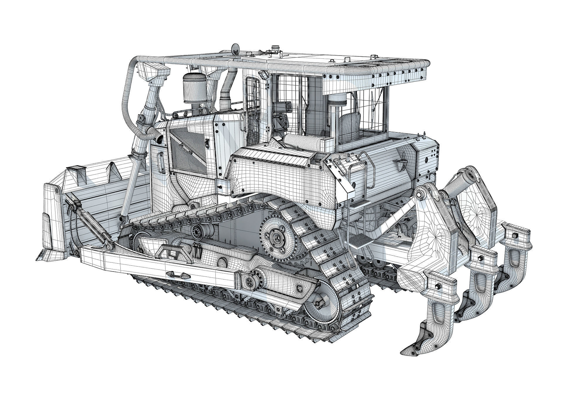 Tracked Dozer 3D model_16