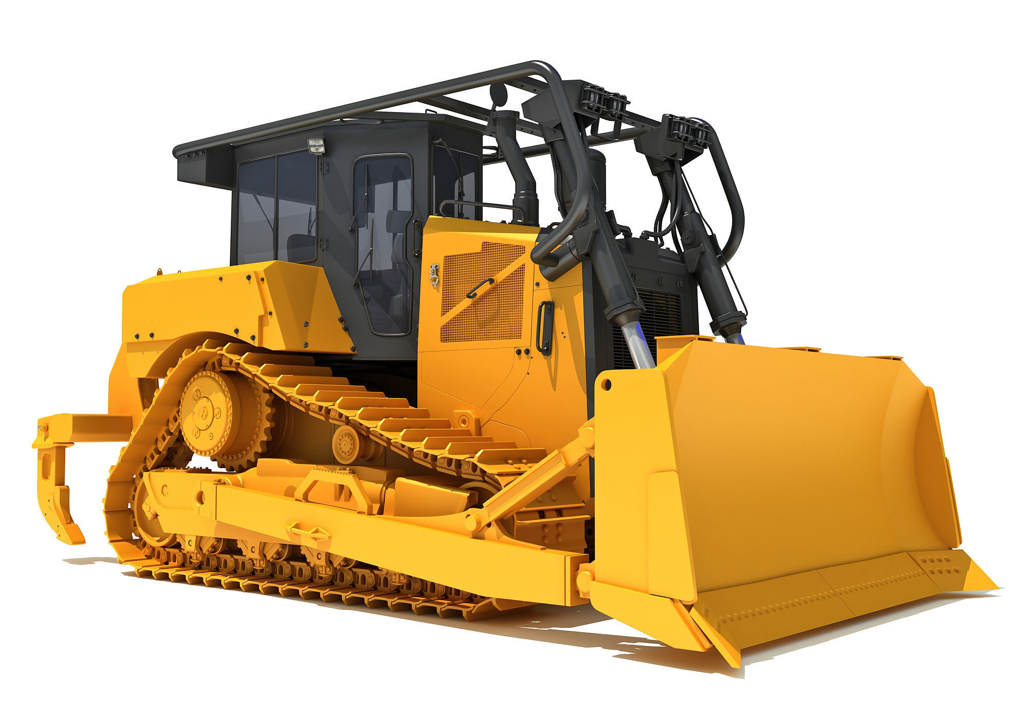 Tracked Dozer 3D model_7