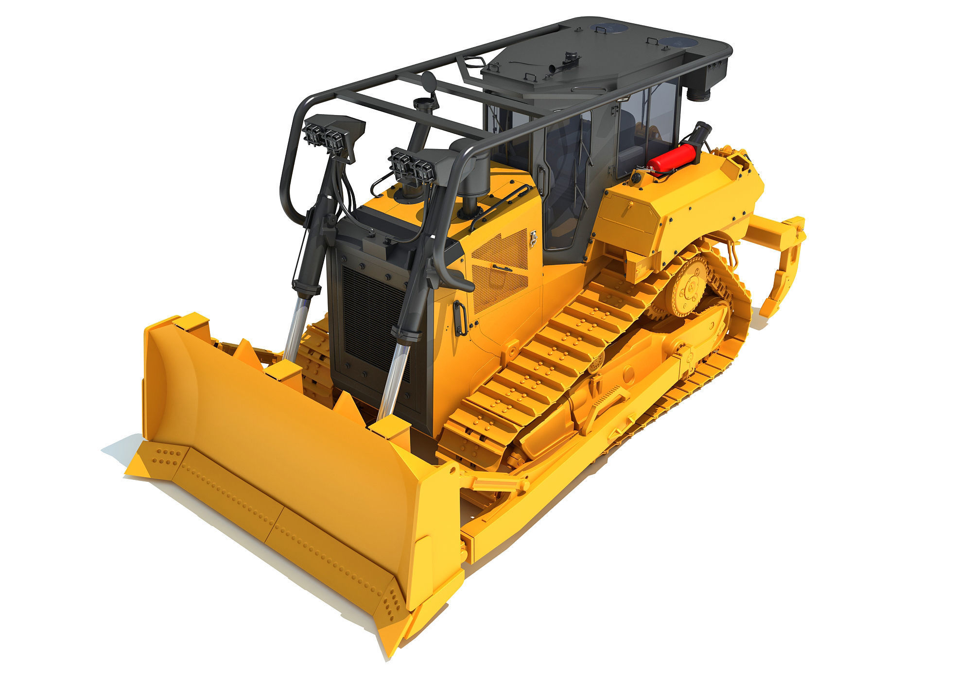 Tracked Dozer 3D model_9
