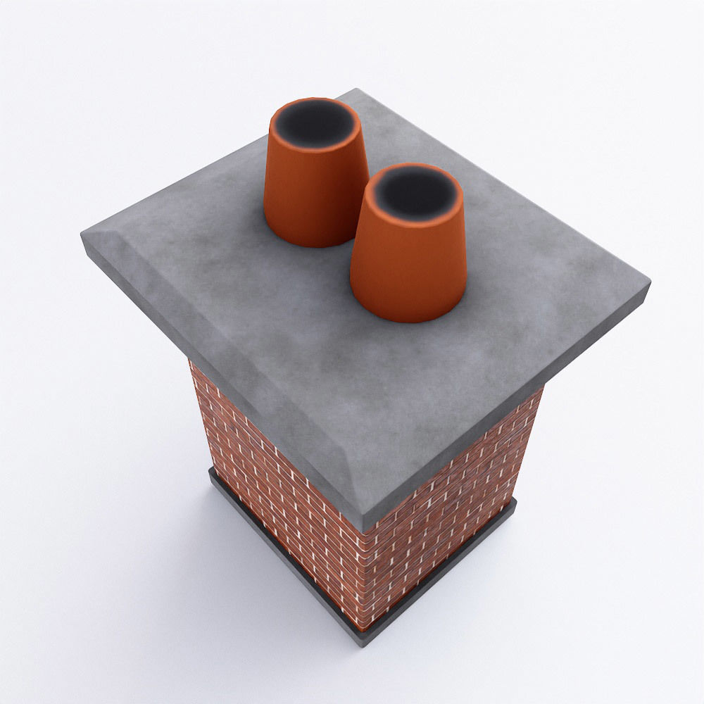 House Chimney 3d model Low-poly 3D model_2