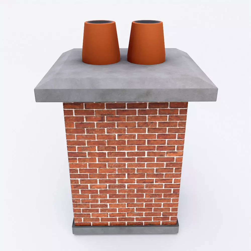 House Chimney 3d model Low-poly 3D model_0