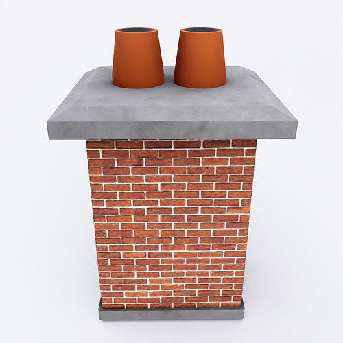 House Chimney 3d model Low-poly 3D model