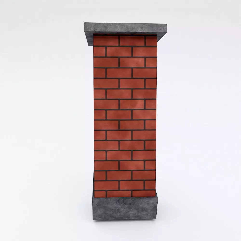Bricks Chimney 3d model Low-poly 3D model_0