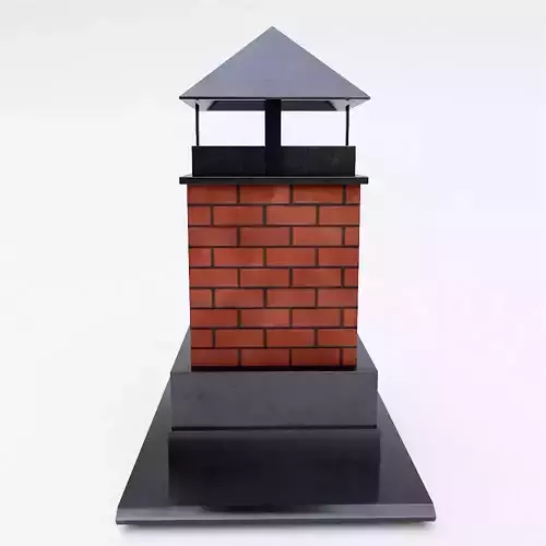 Chimney with skylight 3d model 