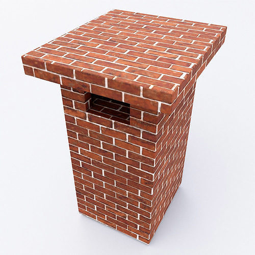 Bricks Chimney 3d model Low-poly 3D model