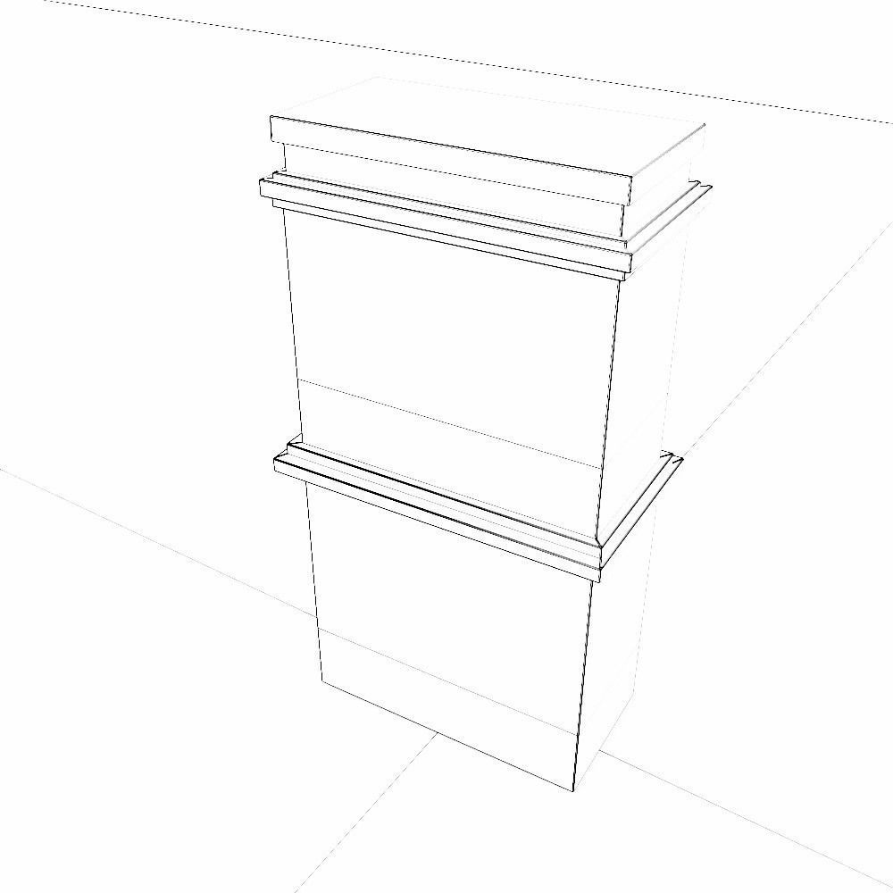 Red bricks Chimney low poly 3d model  Low-poly 3D model_6