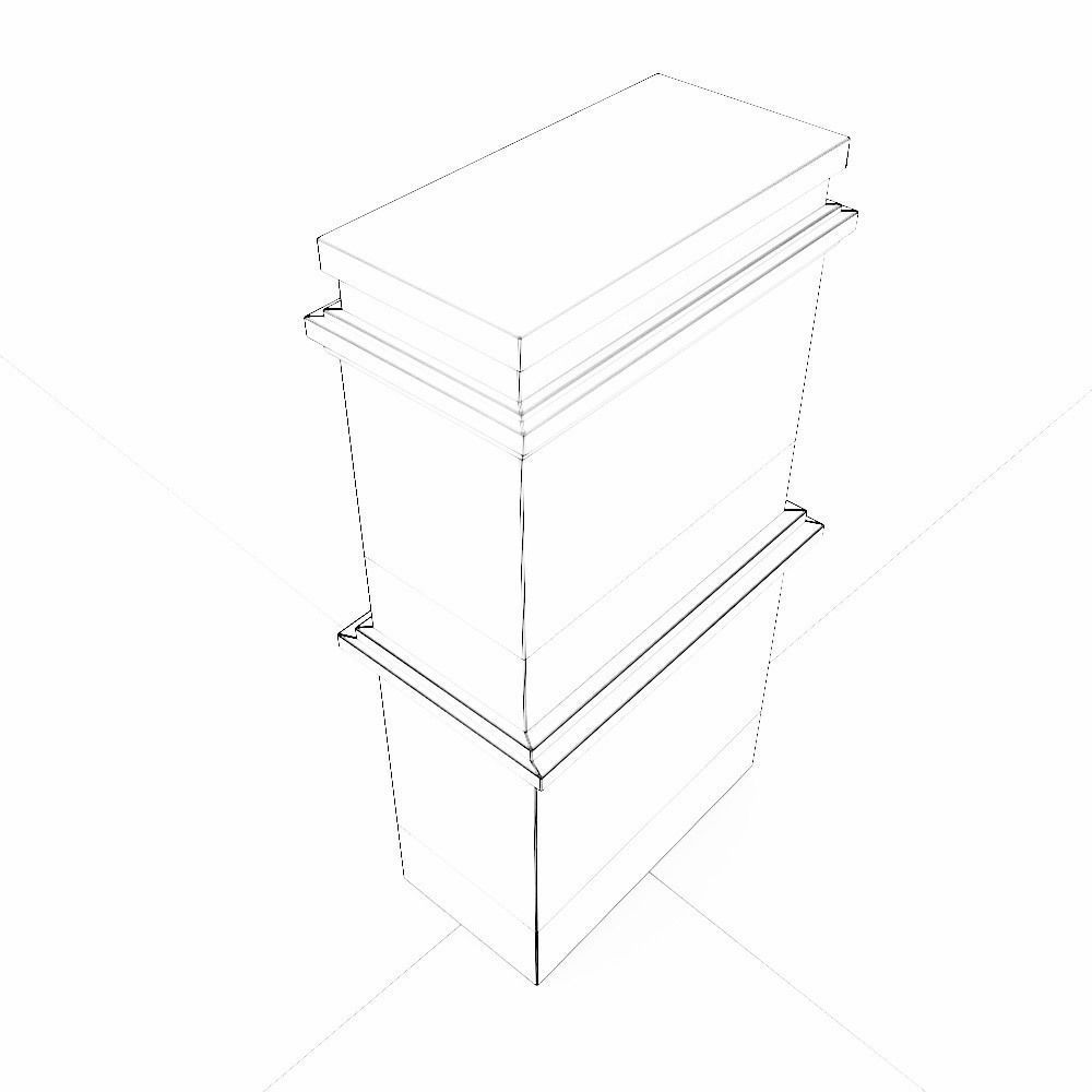 Red bricks Chimney low poly 3d model  Low-poly 3D model_7