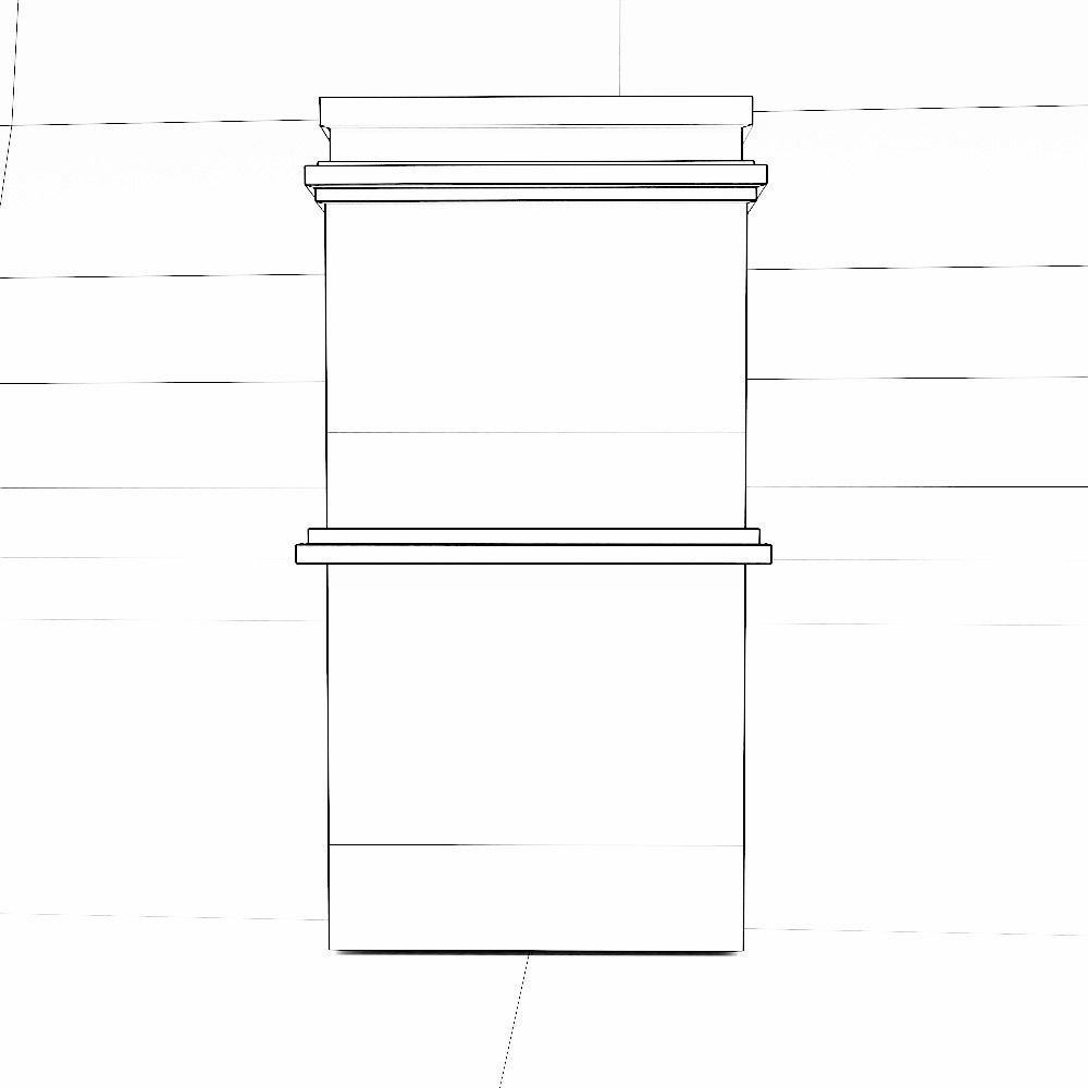 Red bricks Chimney low poly 3d model  Low-poly 3D model_5