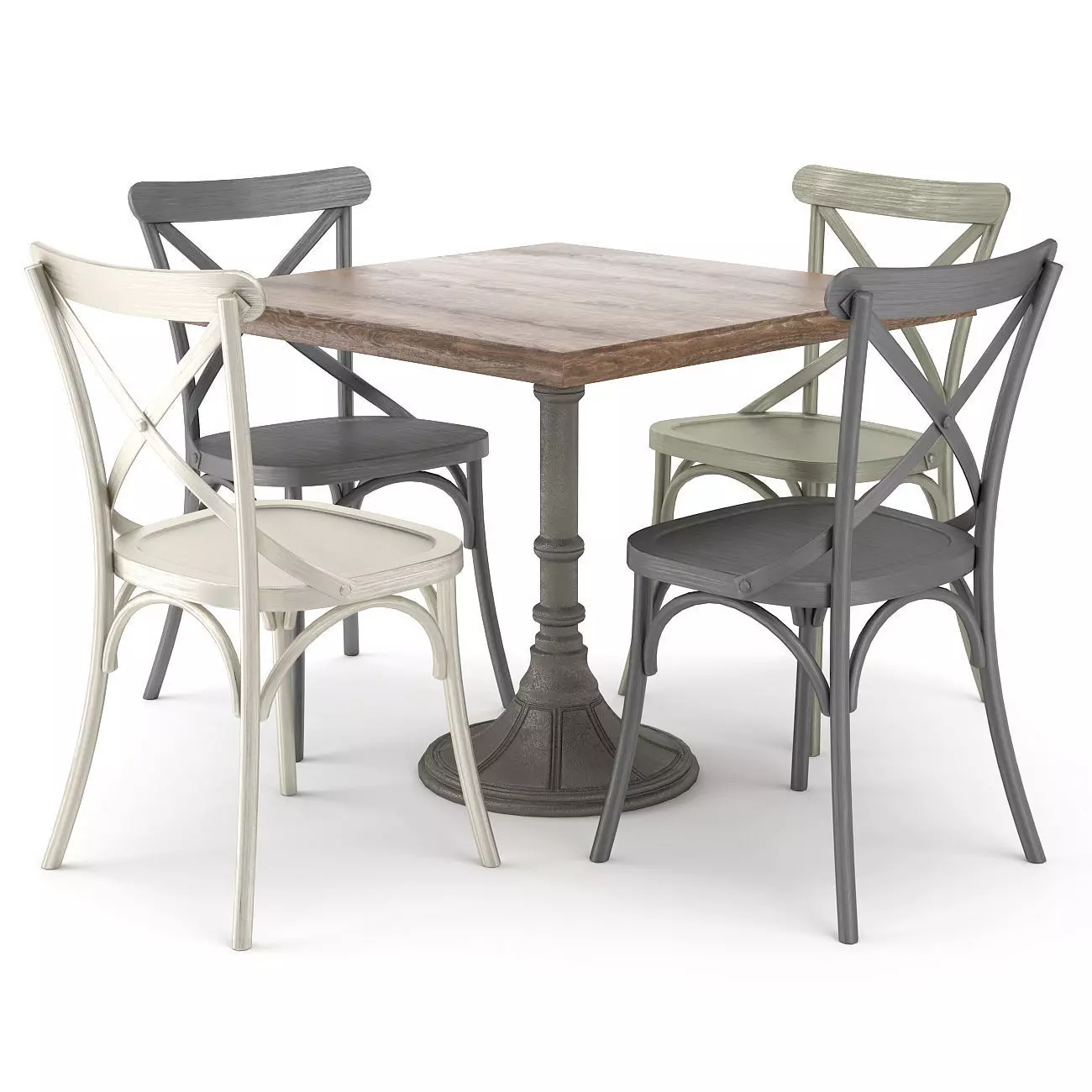 Dining set 08 Free 3D model_0