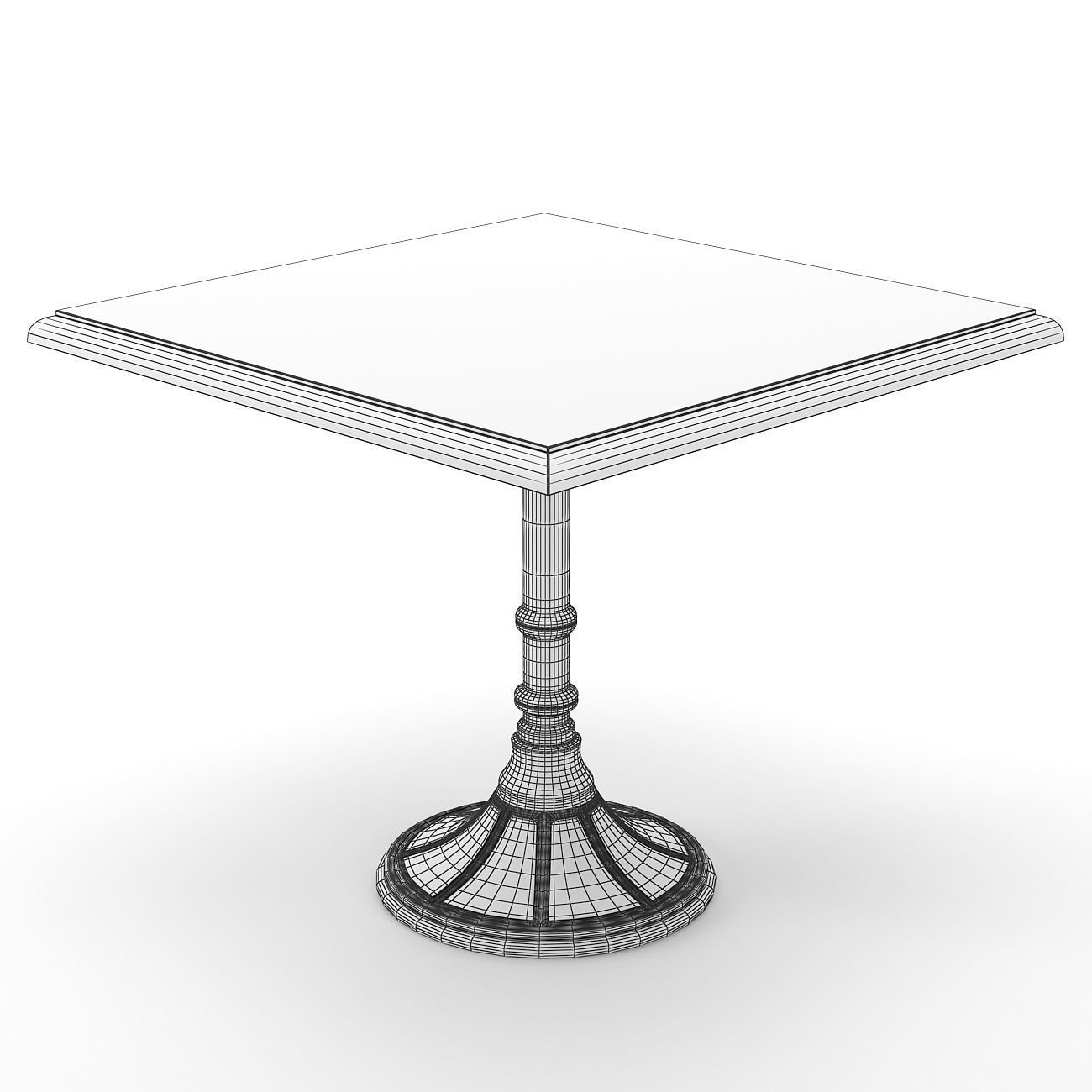 Dining set 08 Free 3D model_5