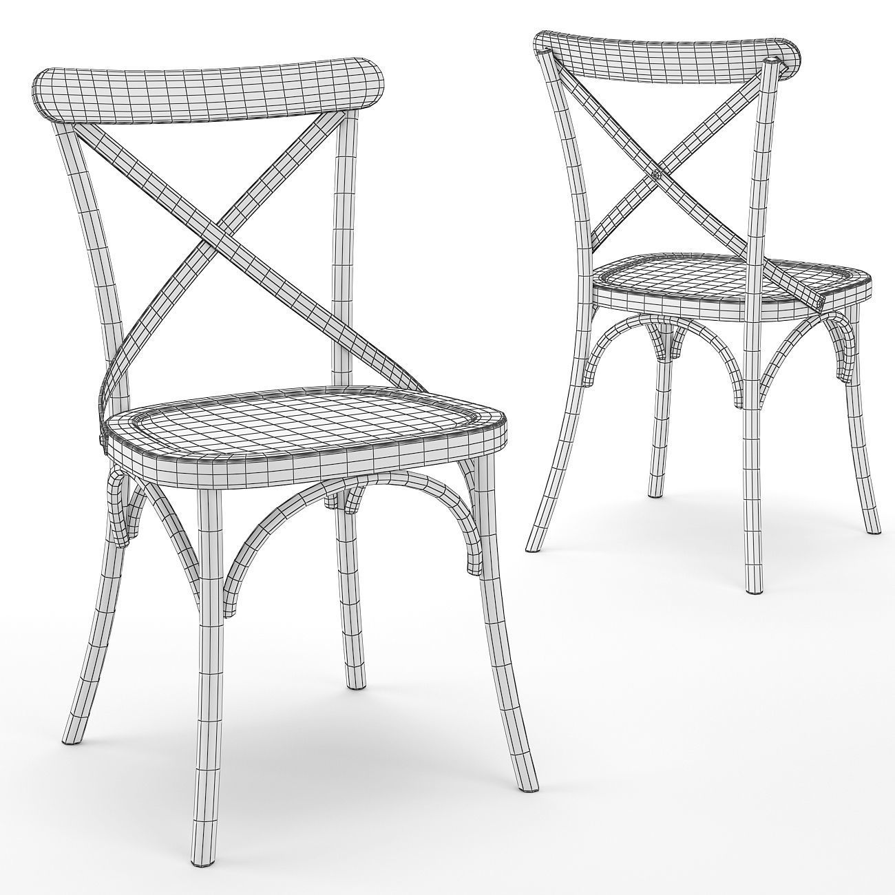 Dining set 08 Free 3D model_4