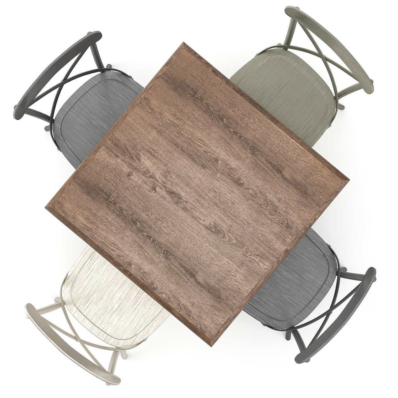 Dining set 08 Free 3D model_1