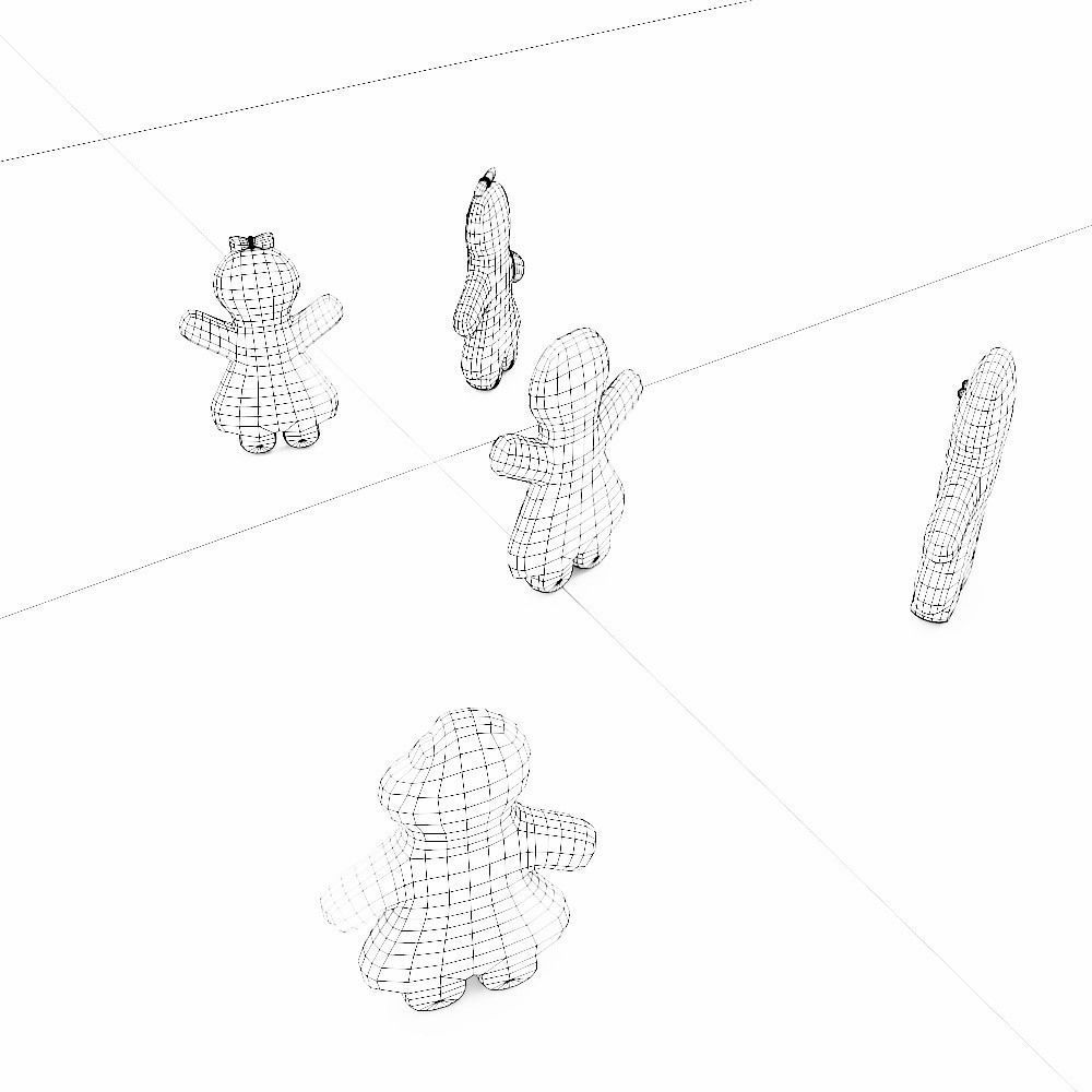 Gingerbread 3d model people Low-poly 3D model_7