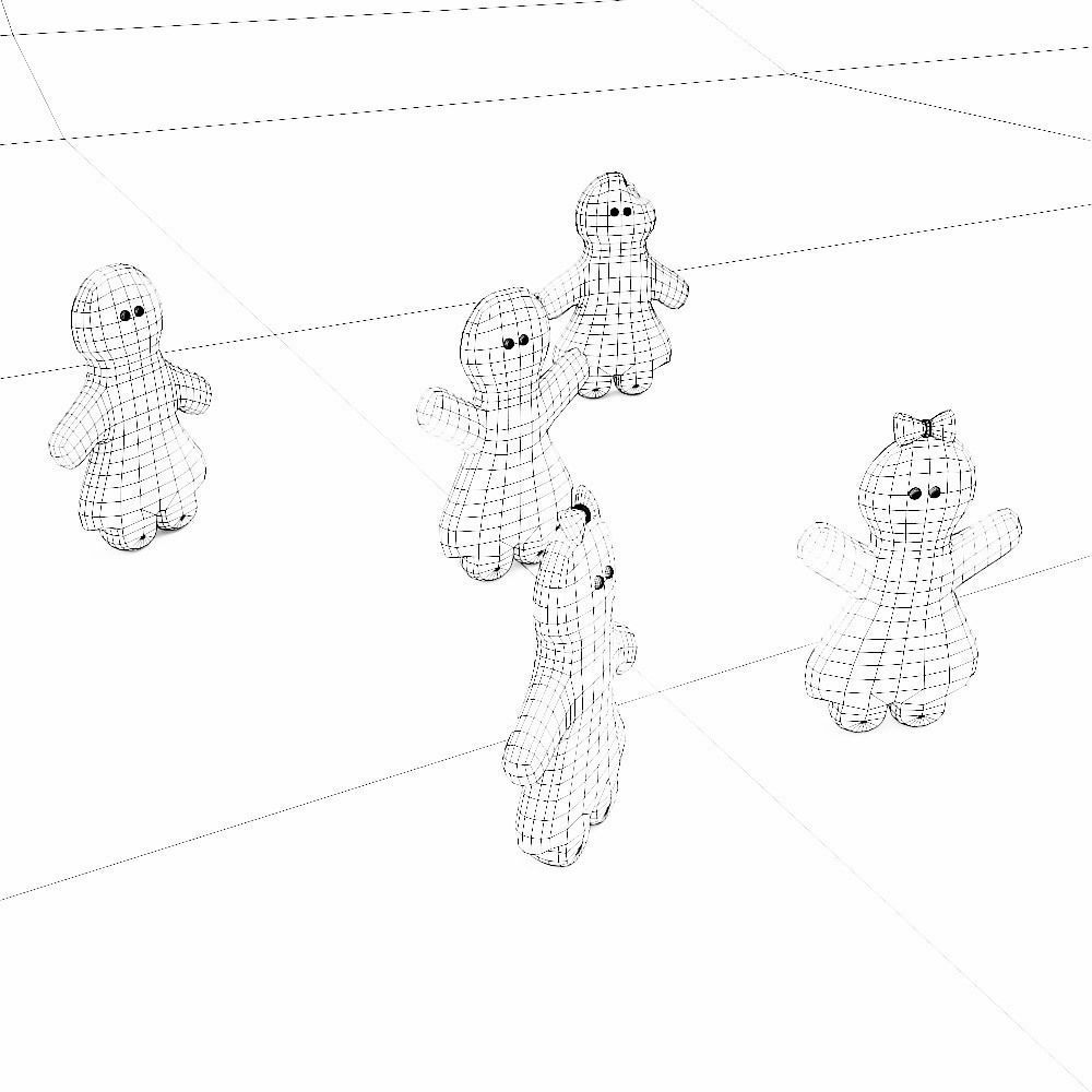 Gingerbread 3d model people Low-poly 3D model_8