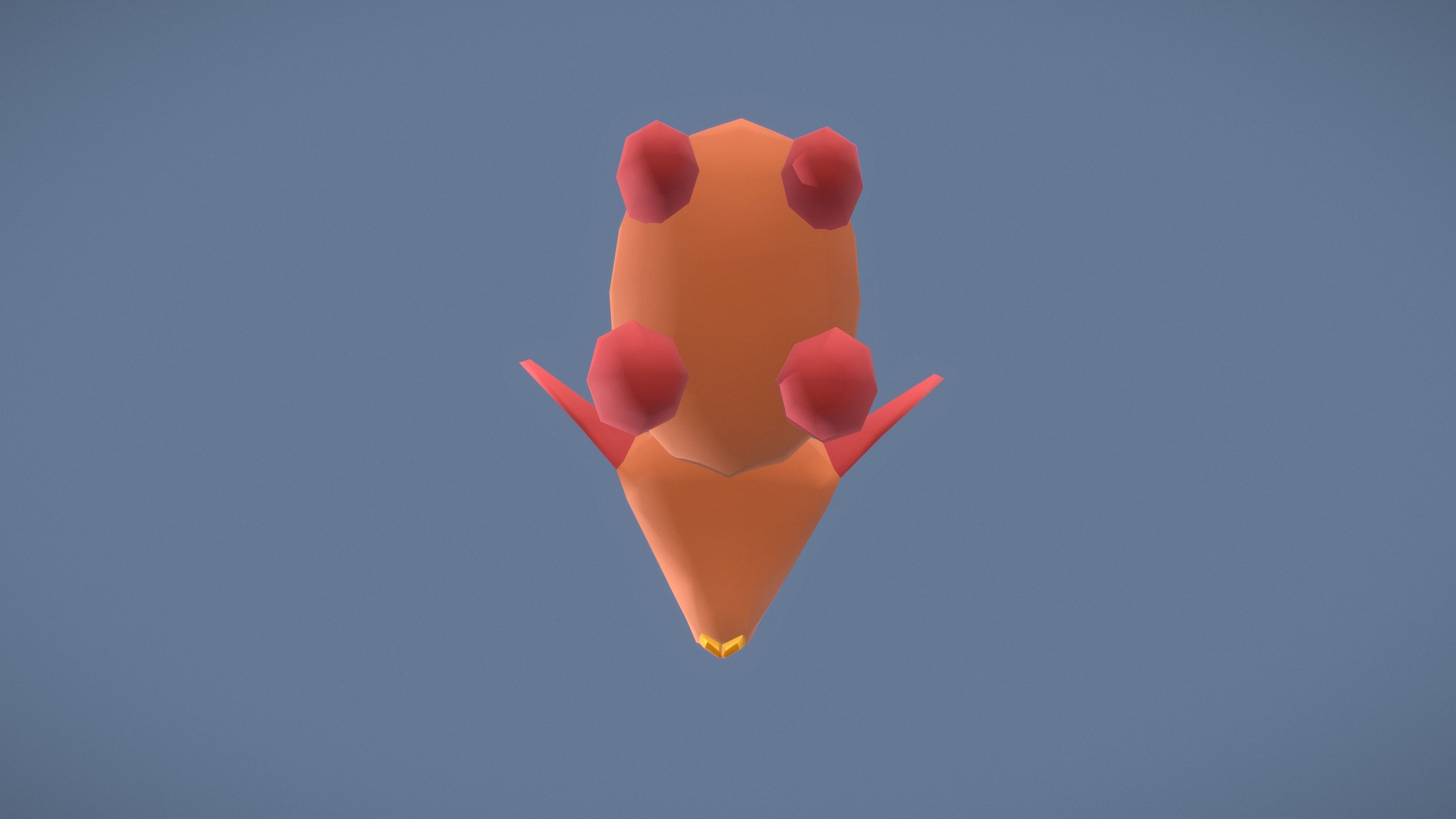 Cartoon Characters - Small Armadillo Warrior Low-poly 3D model_25