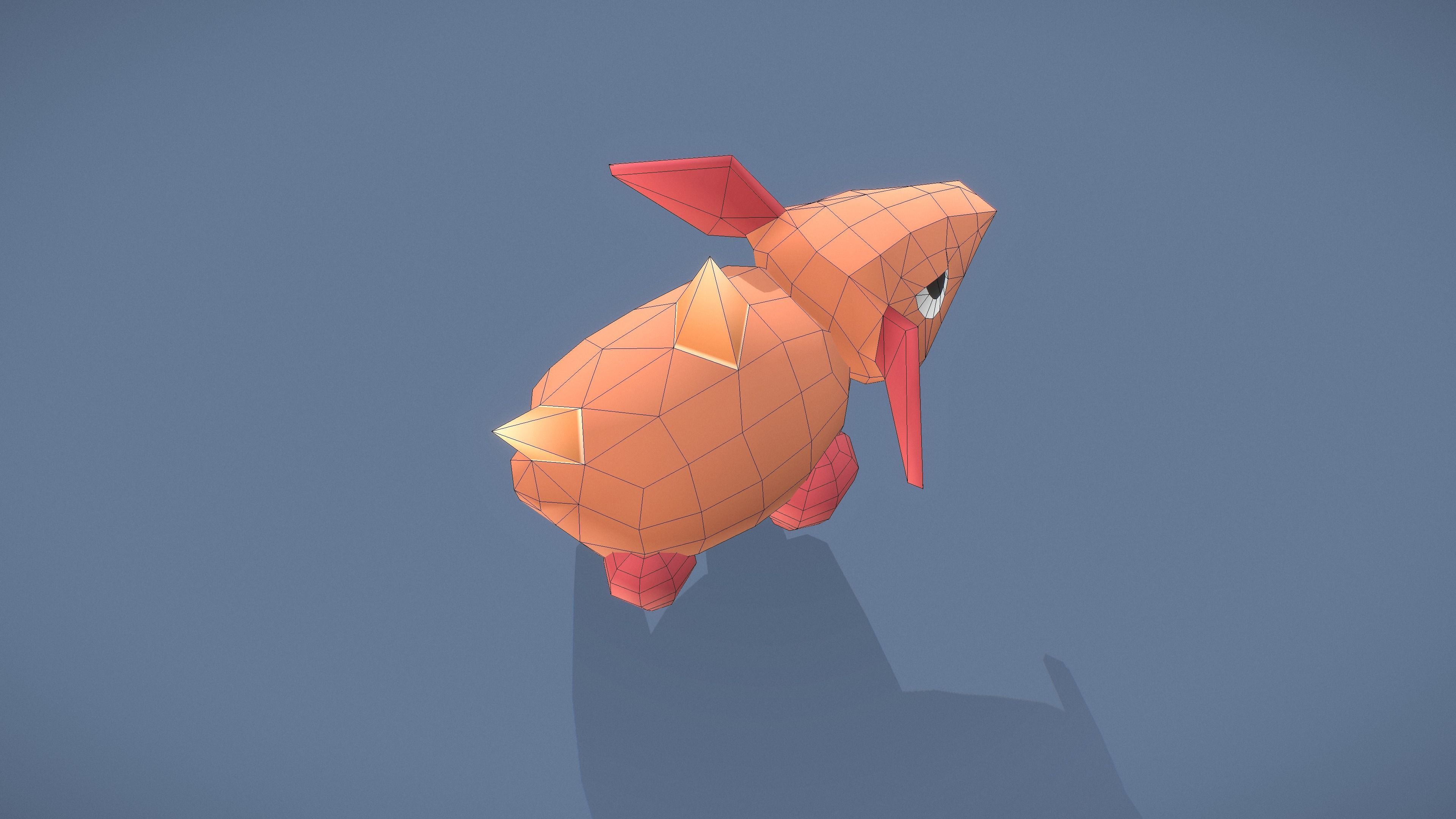 Cartoon Characters - Small Armadillo Warrior Low-poly 3D model_9