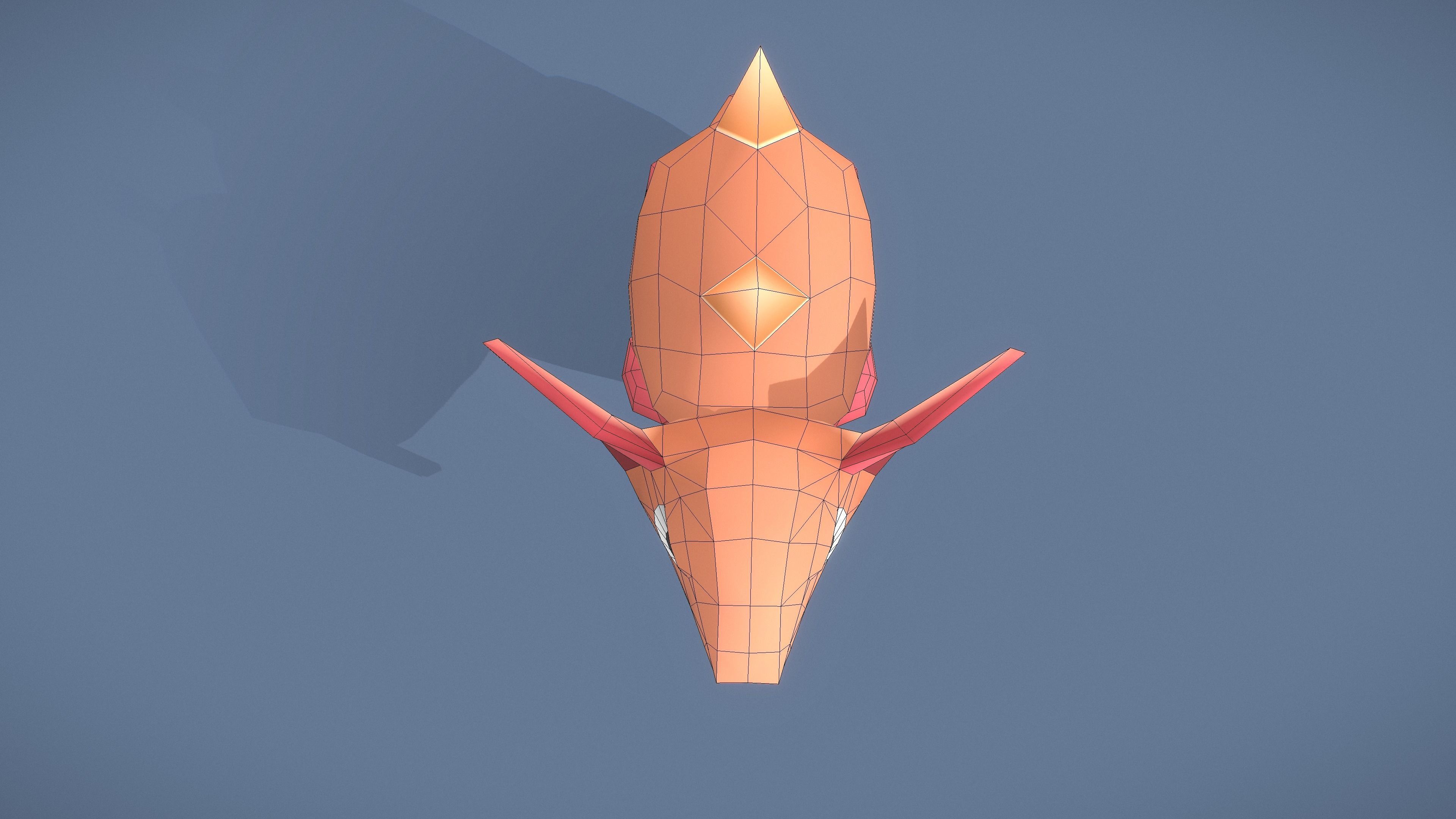 Cartoon Characters - Small Armadillo Warrior Low-poly 3D model_23