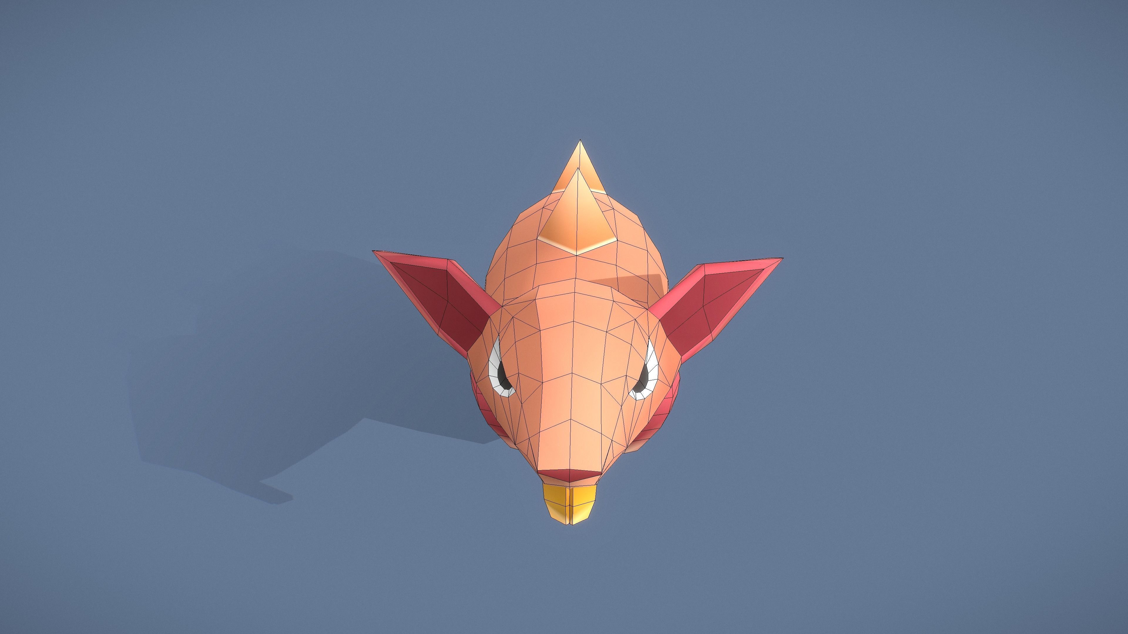 Cartoon Characters - Small Armadillo Warrior Low-poly 3D model_13