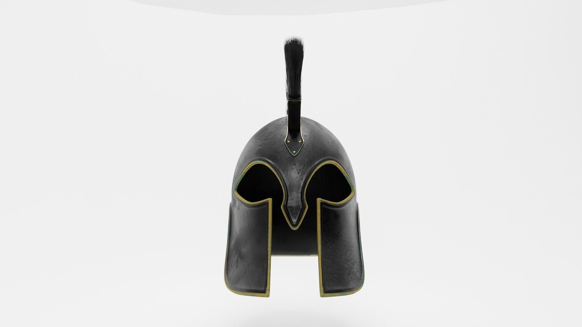 Spartan Helmet with oxidized bronze 3D model_1