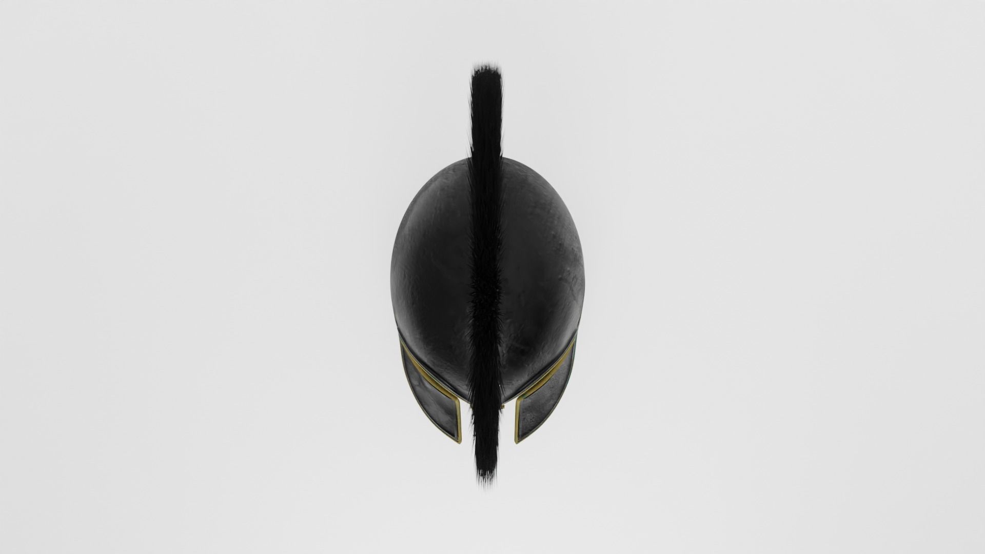 Spartan Helmet with oxidized bronze 3D model_5