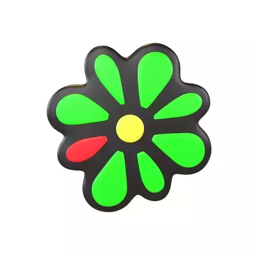 ICQ Logo v1 001 Free low-poly 3D model