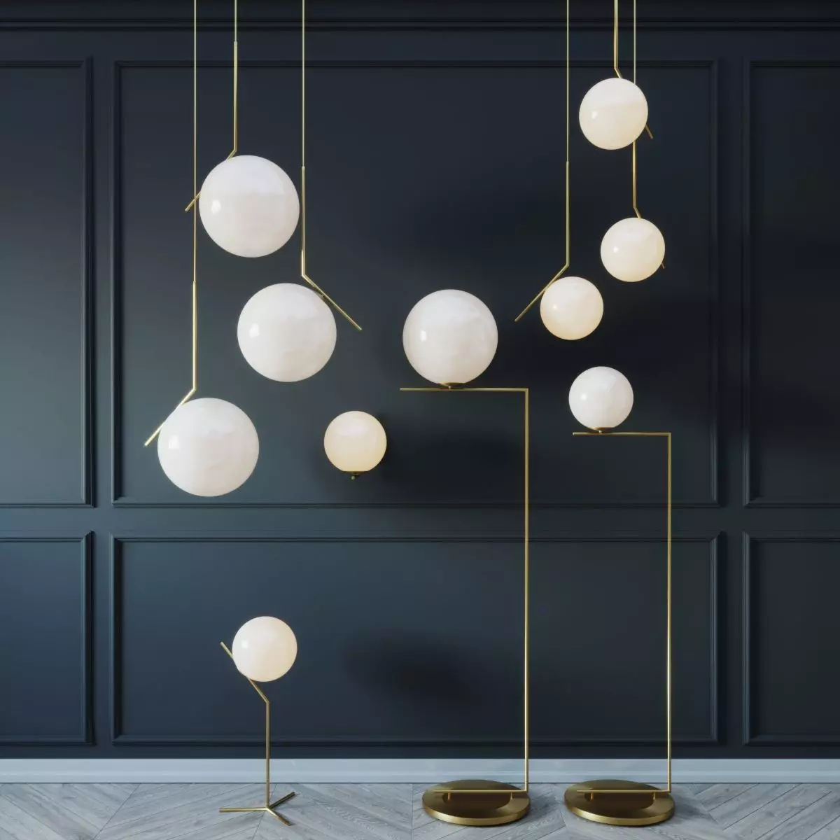 Flos lights family michael anastassiades 3D model_0