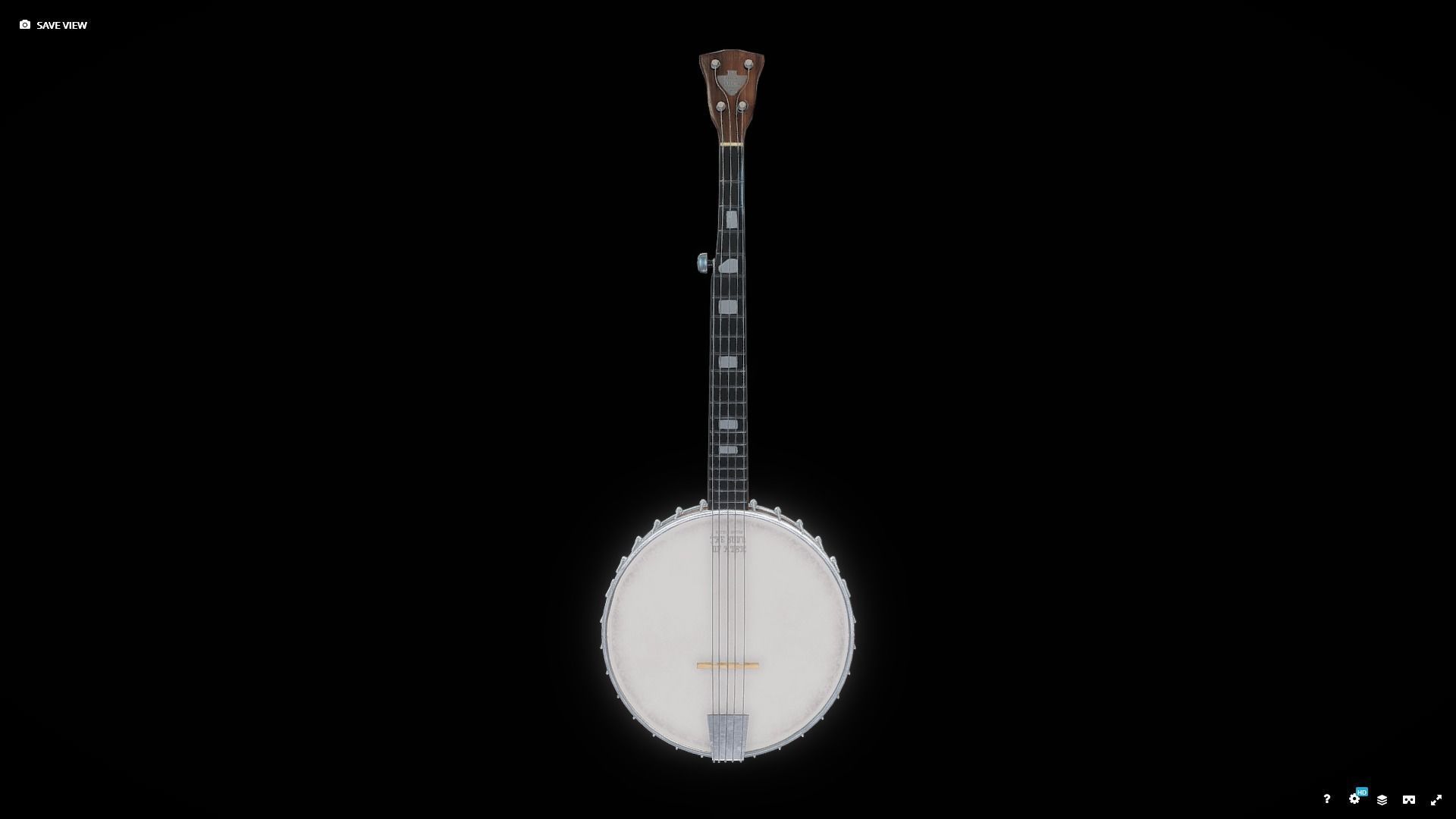 Banjo - Game Ready Low-poly 3D model_8
