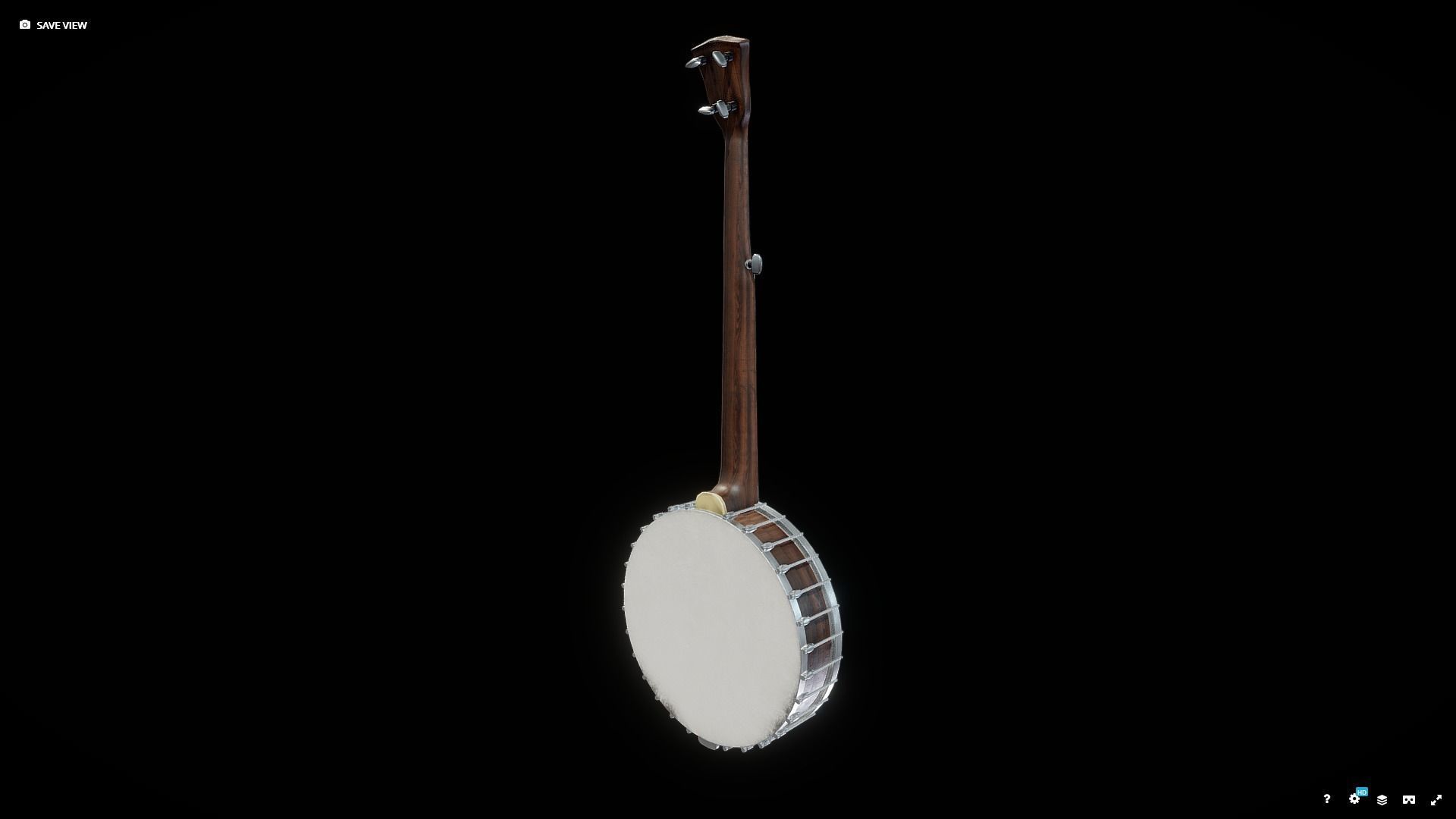 Banjo - Game Ready Low-poly 3D model_7