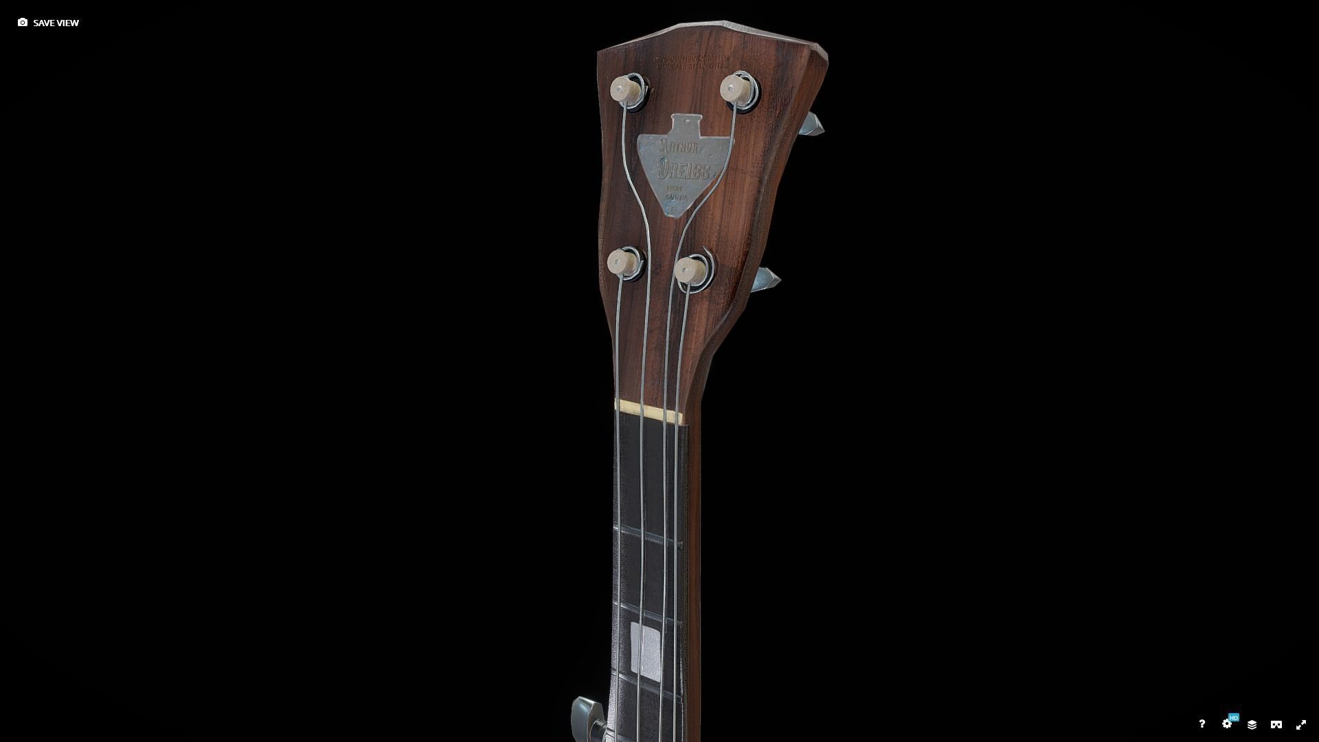 Banjo - Game Ready Low-poly 3D model_10