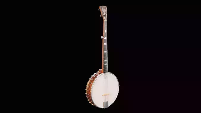 Banjo - Game Ready Low-poly 3D model
