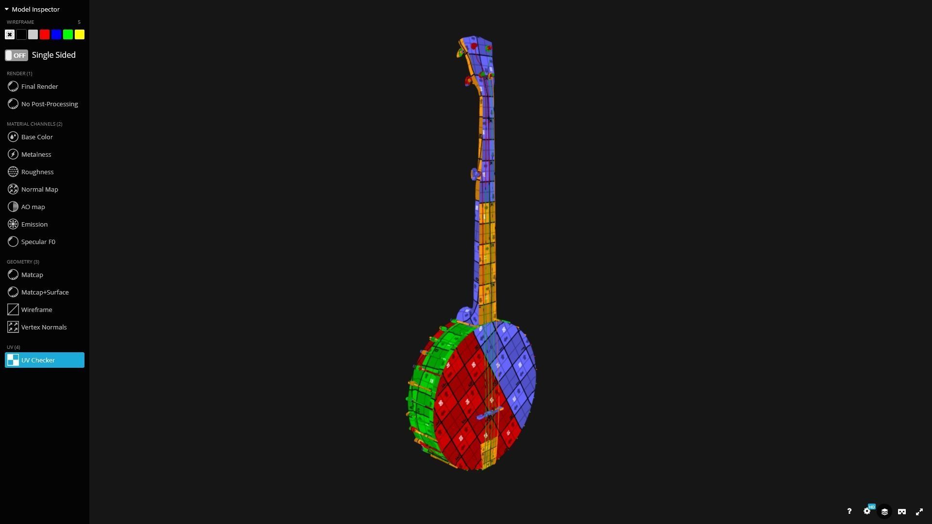 Banjo - Game Ready Low-poly 3D model_18