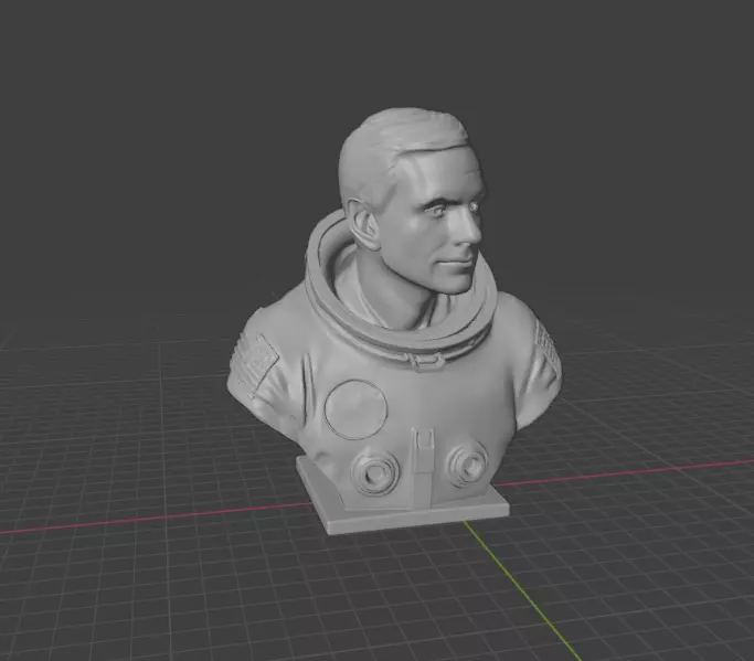 Neil  Armstrong  3D print model_4