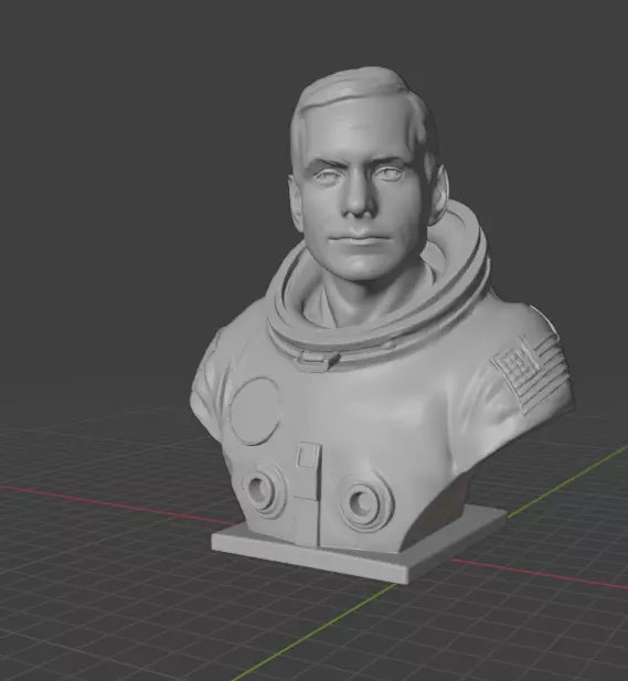 Neil  Armstrong  3D print model_9