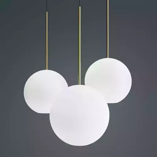 Hanging lamp giopato and coombes bolle bls mono lamp milk 3D model