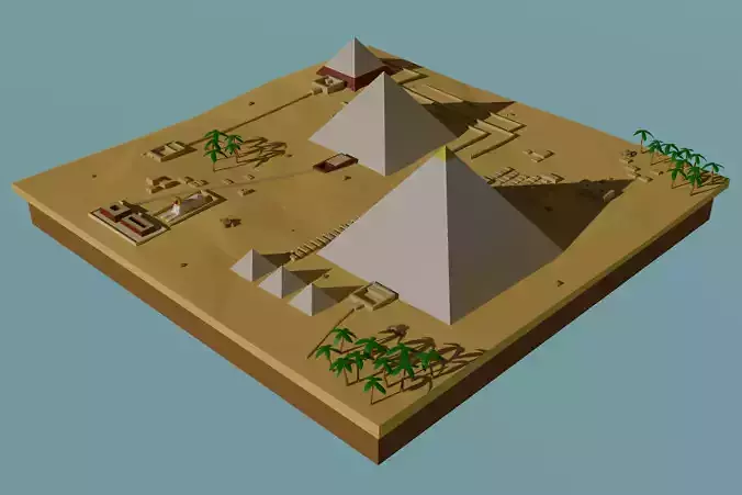 Great Pyramid of Giza  Low-poly 3D model