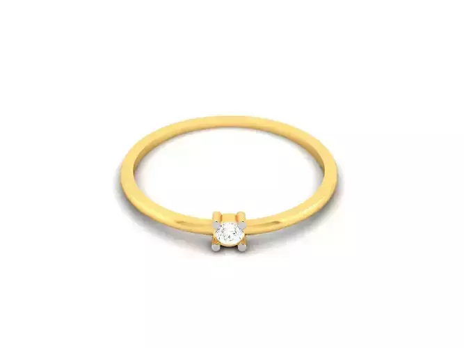 Solitaire Women Engagement Ring 3dm STL FBX OBJ Render