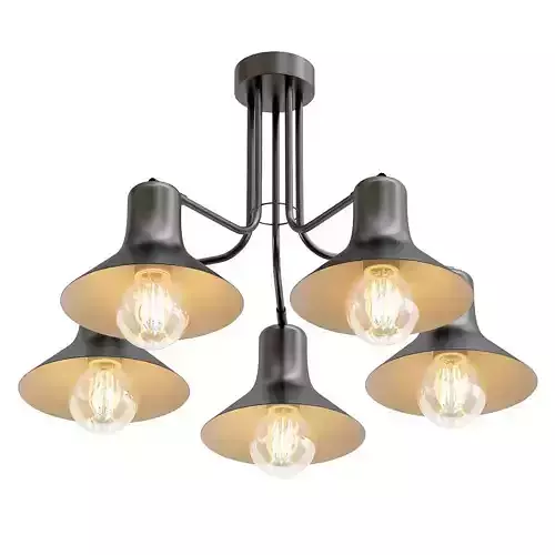Vitaluce6 five light industrial style chandelier