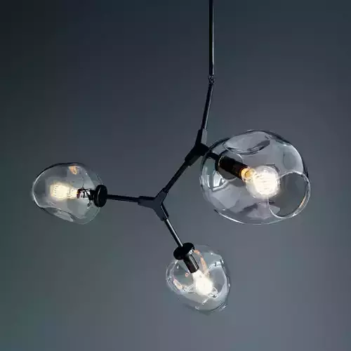 Branching bubble chandelier chandelier black