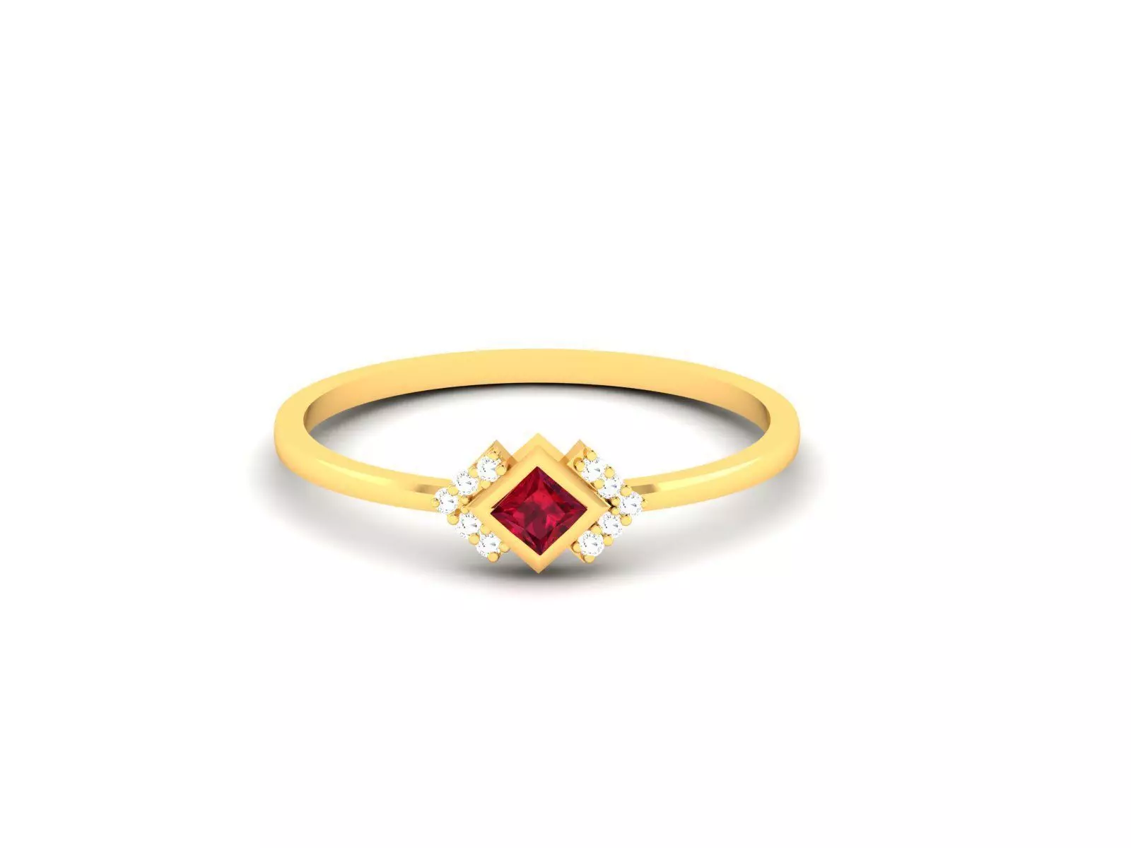 Solitaire Women Engagement Ring 3dm STL FBX OBJ Render 3D print model