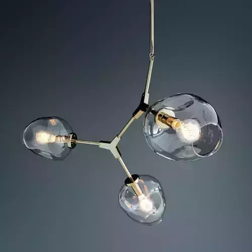 Branching bubble chandelier chandelier 03 gold