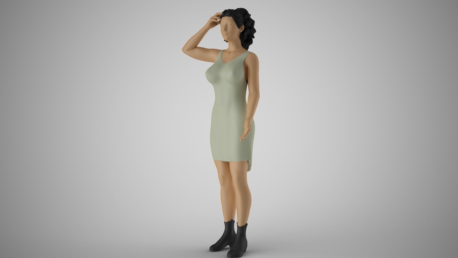 Girl Confusion of Thoughts 3D print model_10