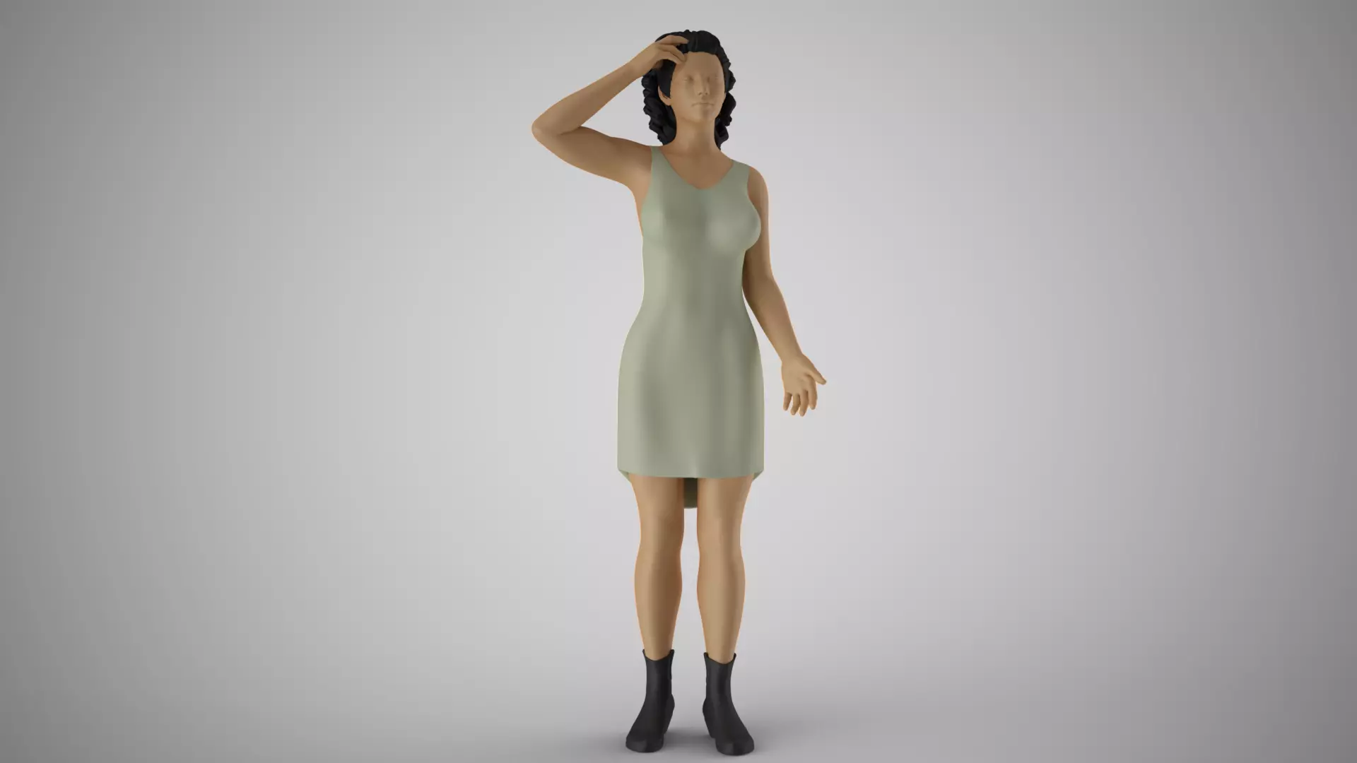 Girl Confusion of Thoughts 3D print model_0