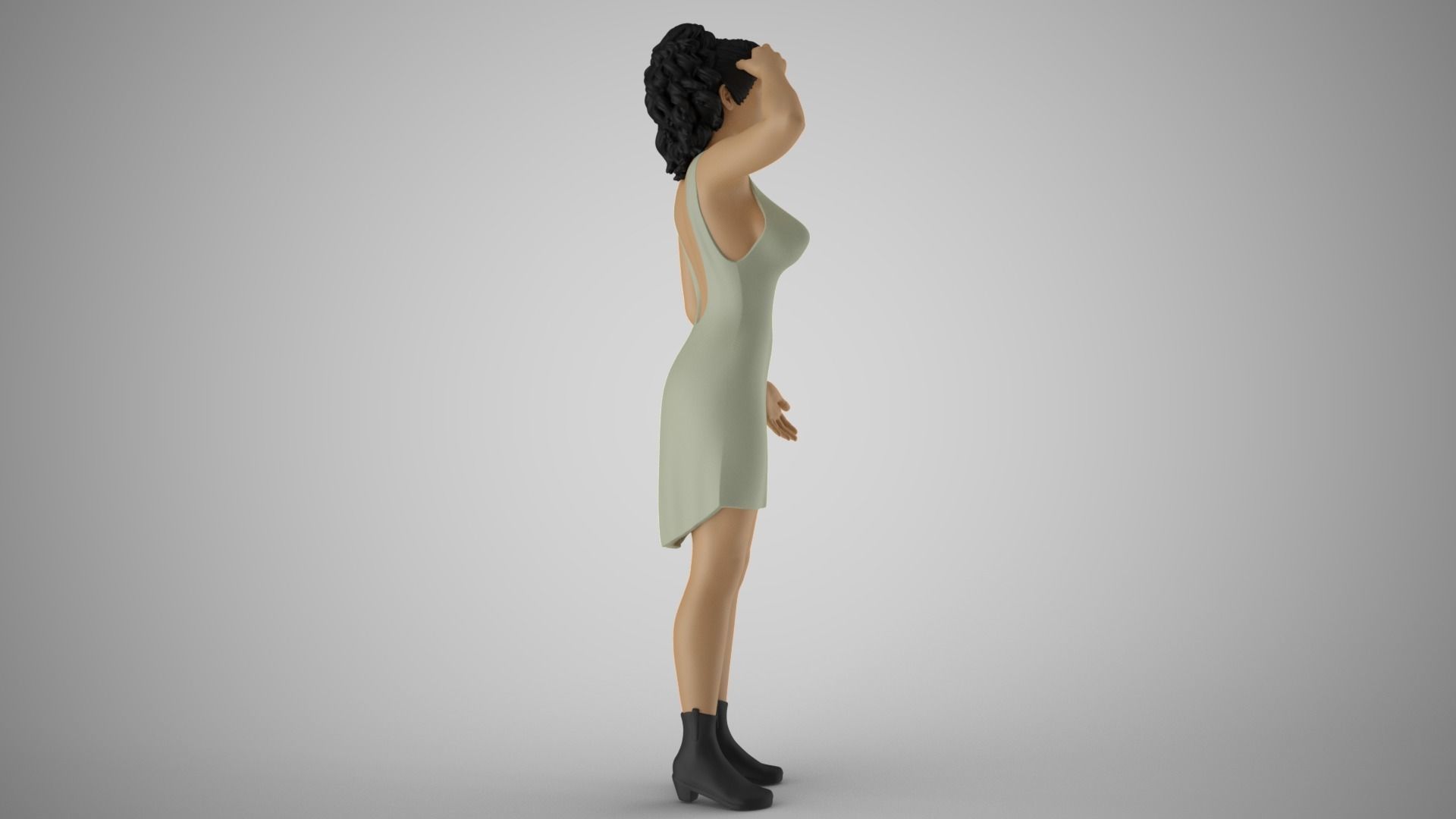 Girl Confusion of Thoughts 3D print model_6